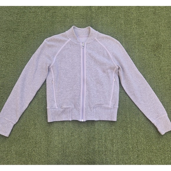 lululemon athletica Jackets & Blazers - Lululemon On Repeat Bomber Jacket Women's Size 4 Gray